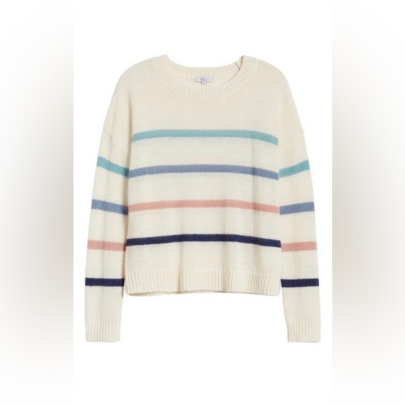Rails Perci Seaside Stripe wool alpaca sweater light knit beachy boho XS NWOT - Picture 3 of 13